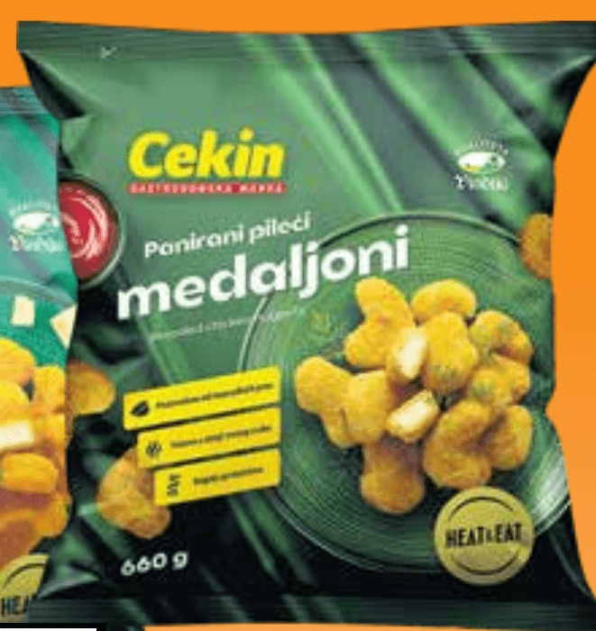 Pileći medaljoni ili pileći medaljoni sa sirom Cekin 660 g