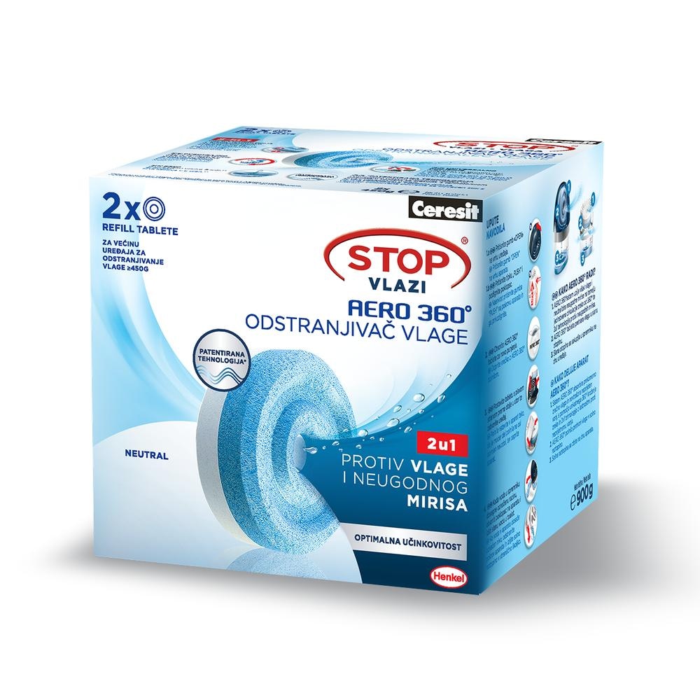 Odstranjivač vlage Ceresit Stop Aero refil tablete 3 x 450 g
