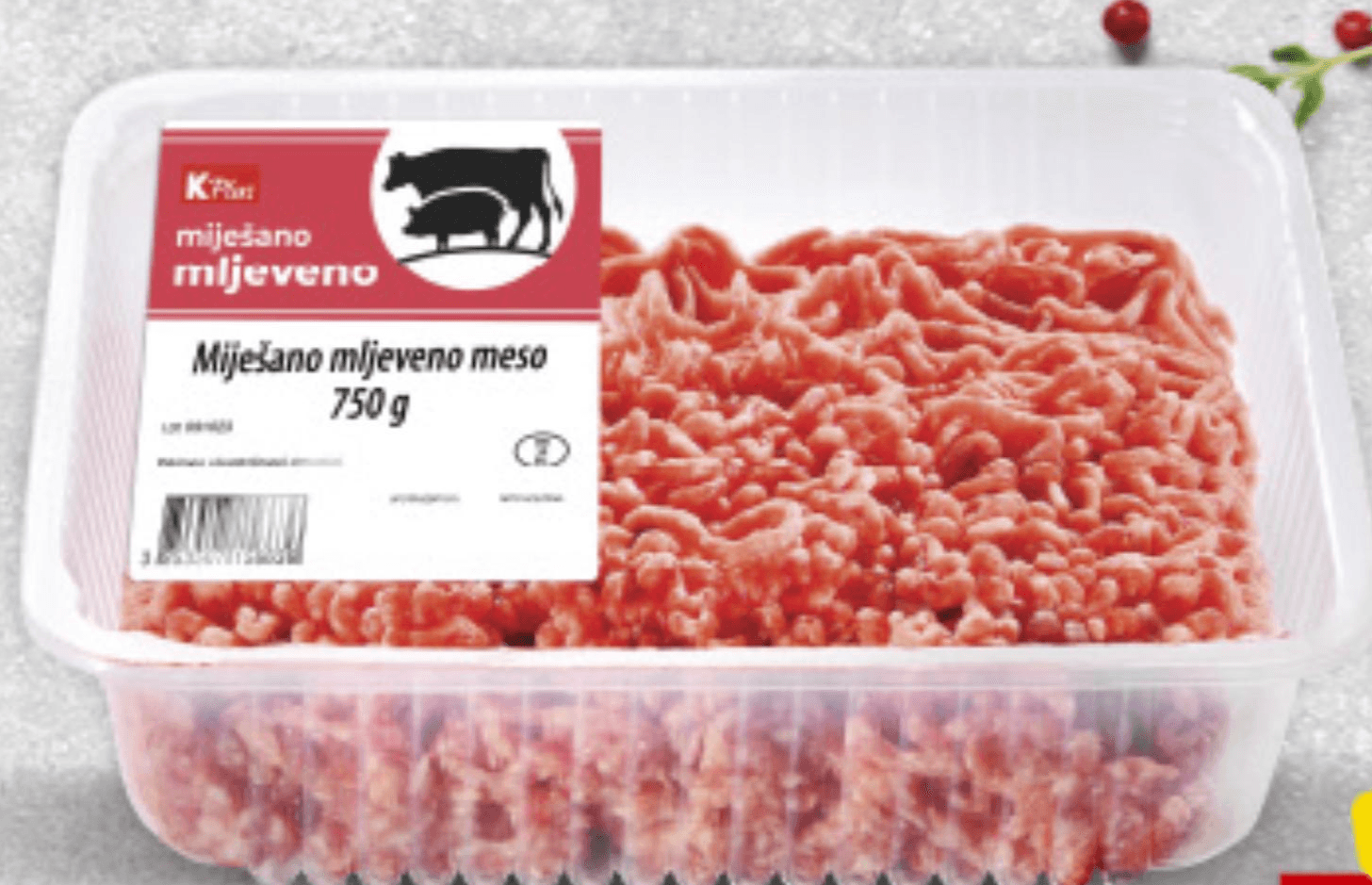 Miješano mljeveno meso 750g K PLUS