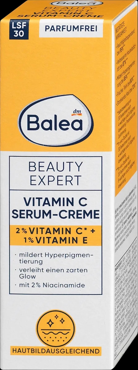 Balea Beauty Expert serum-krema s vitaminom C i E SPF 30 50 ml