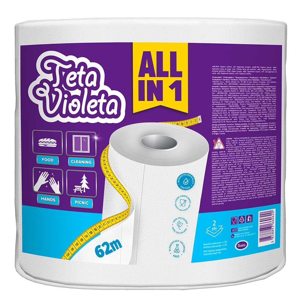 Teta Violeta Papirnati ubrusi 1 komad Violeta