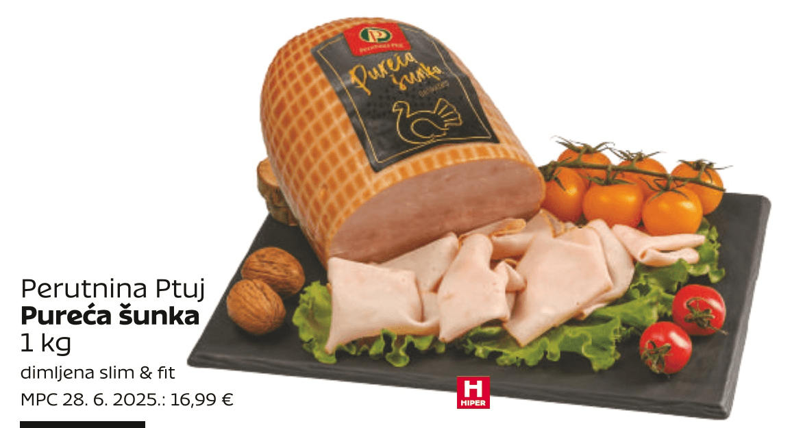 Perutnina Ptuj Pureća šunka 1 kg