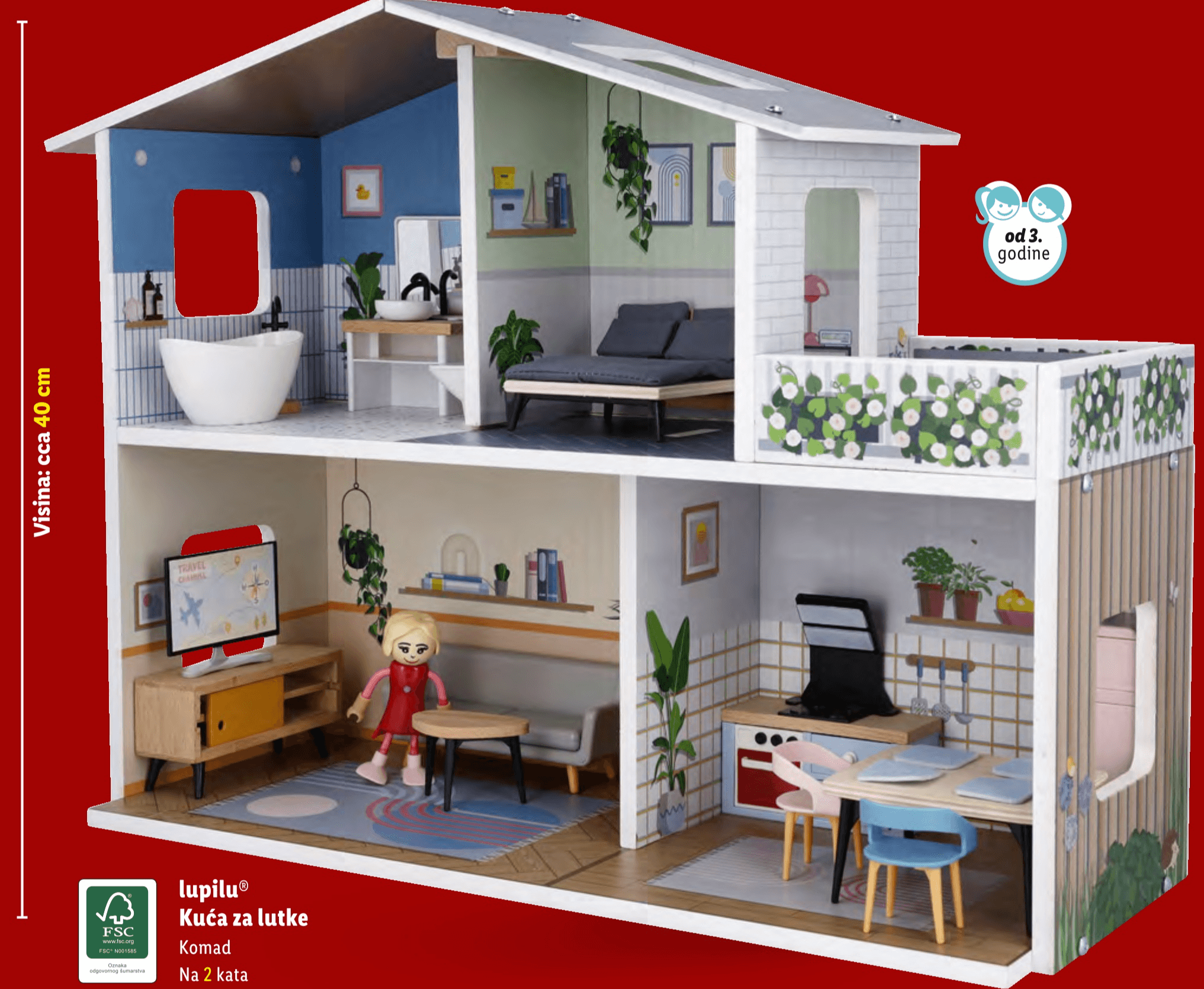 lupilu® Kuća za lutke