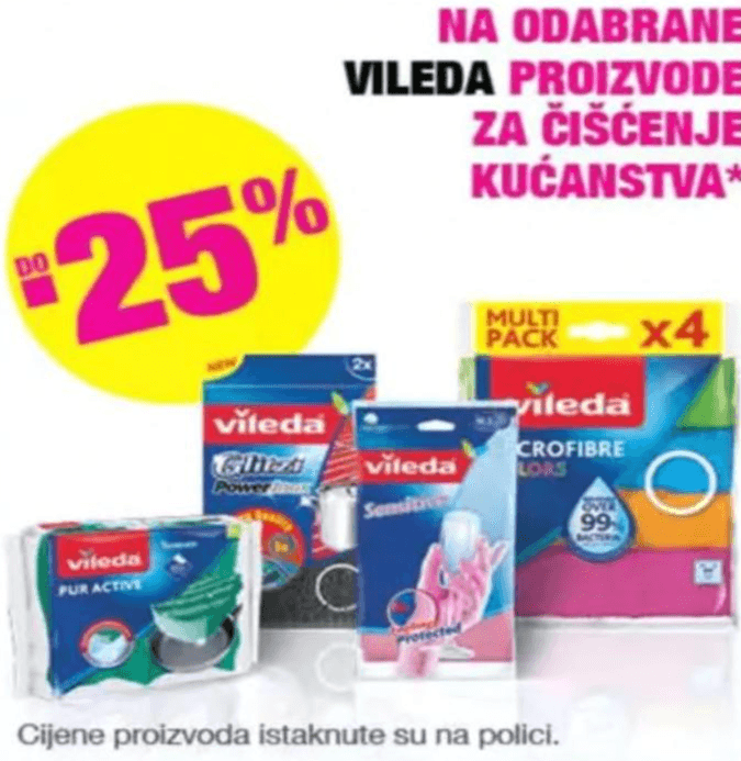 Odabrani Vileda proizvodi za čišćenje kućanstva Vileda