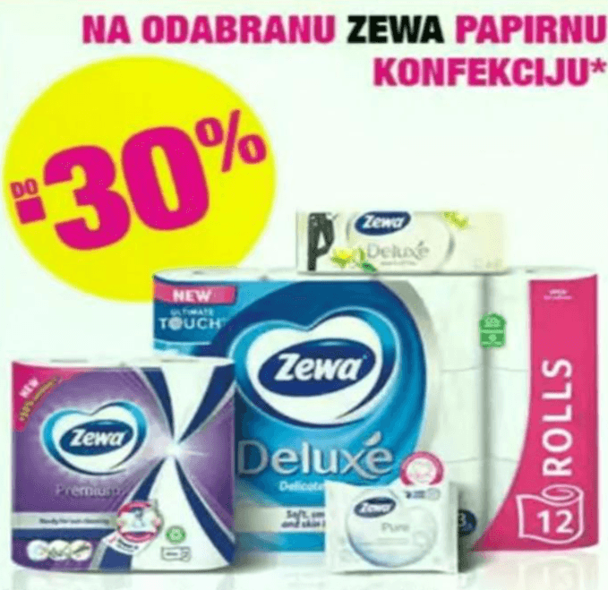 Odabrana Zewa papirna konfekcija Zewa