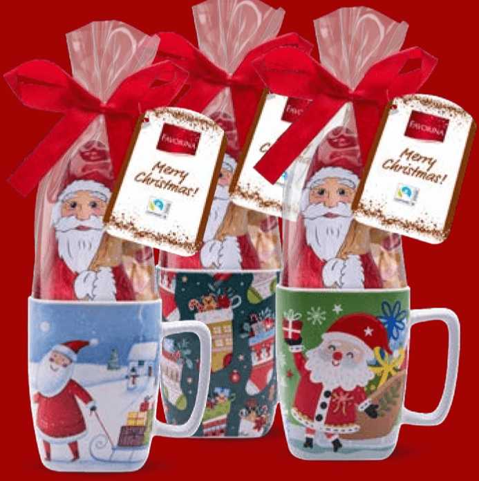 Božićna šalica s čokoladnim figuricama 110 g