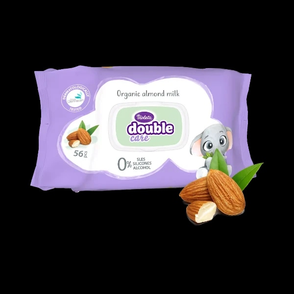 Vlažne maramice Violeta double care 2 x 56