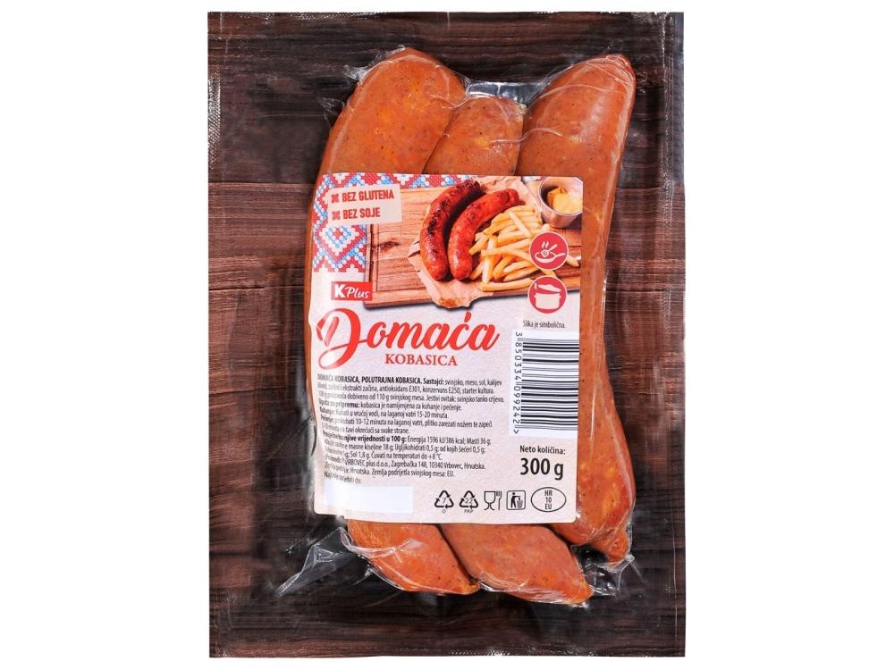 K Plus kobasica domaća lovačka 300g