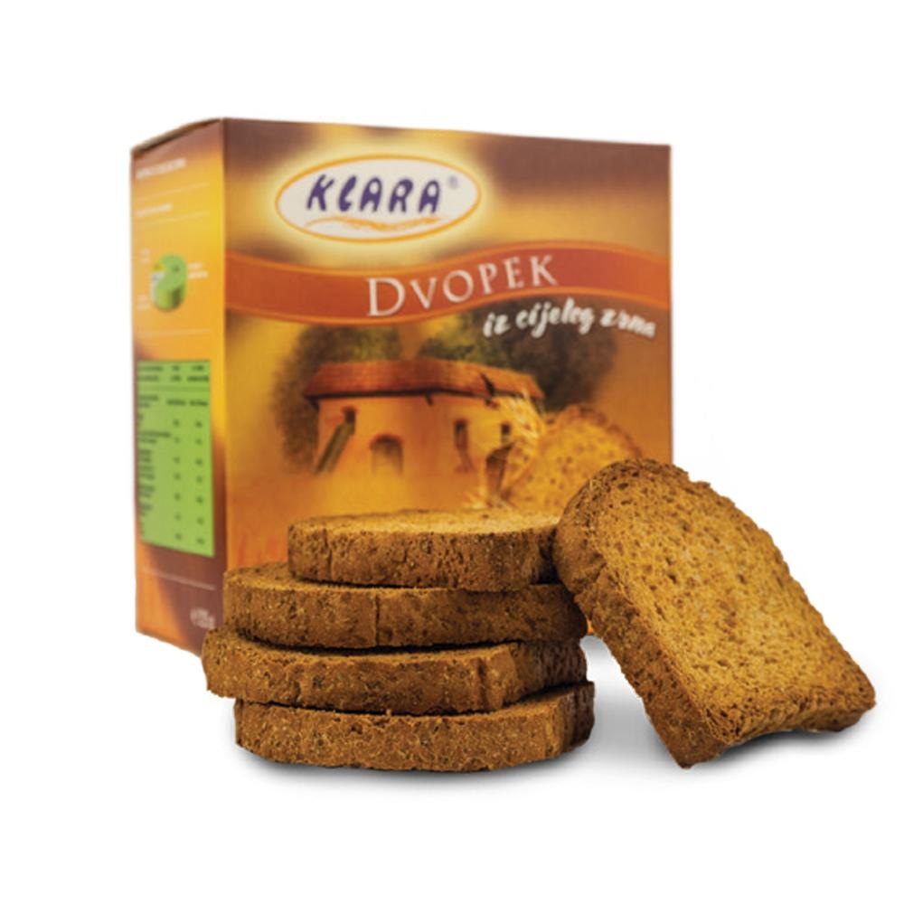 Klara Dvopek iz cijelog zrna 225 g