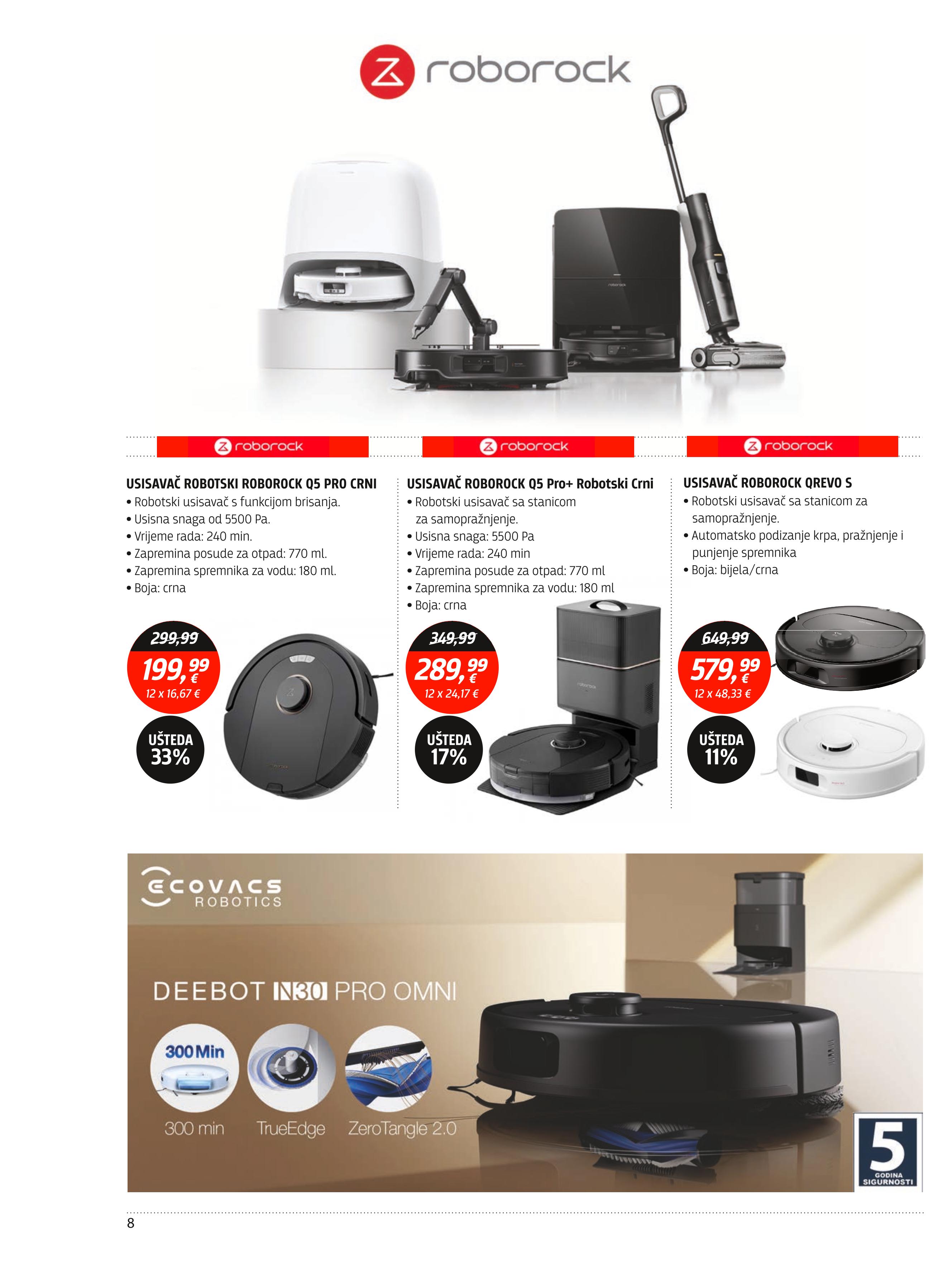 Usisavač robotski roborock q5 pro crni