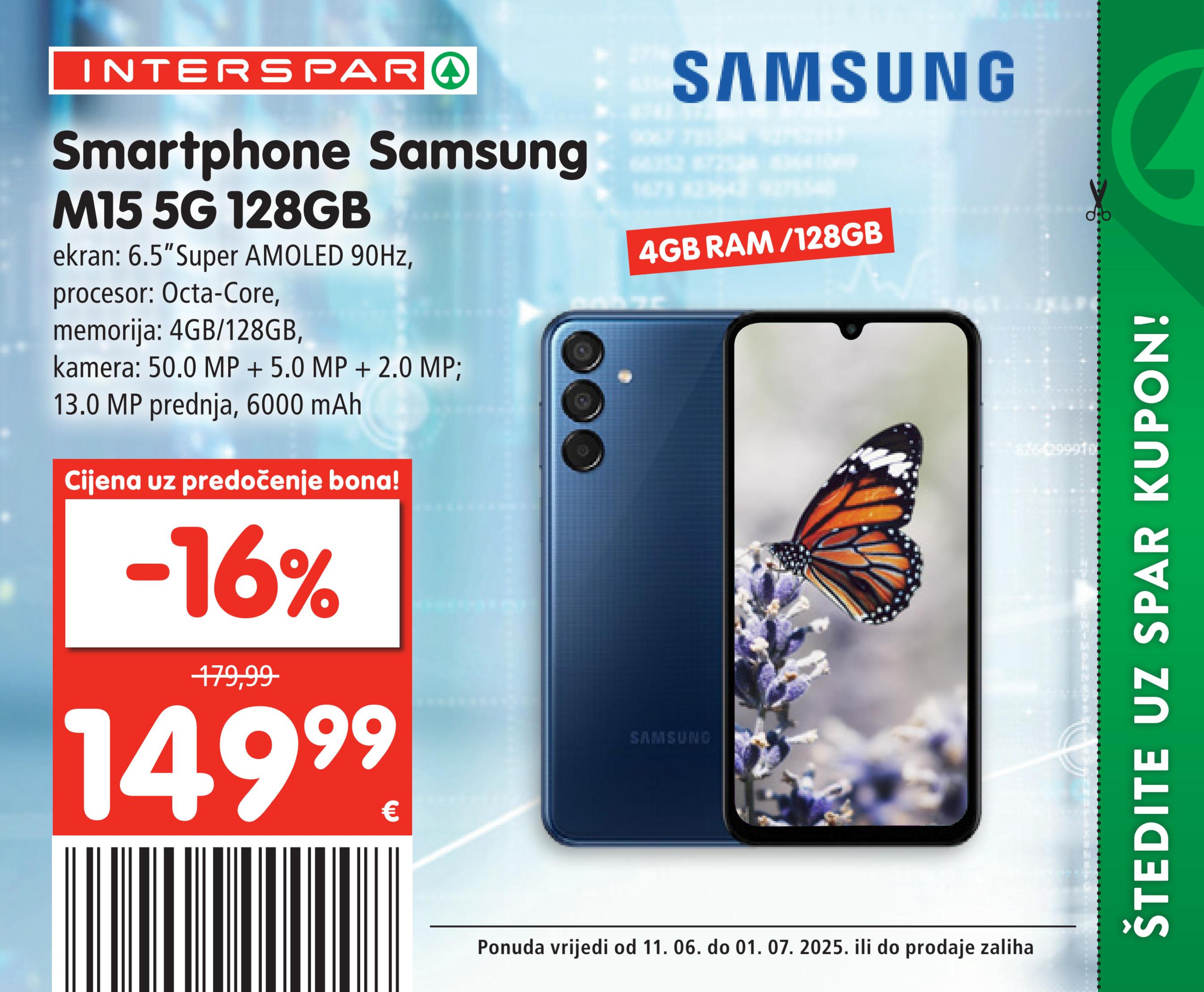 Smartphone m15 5g 128gb