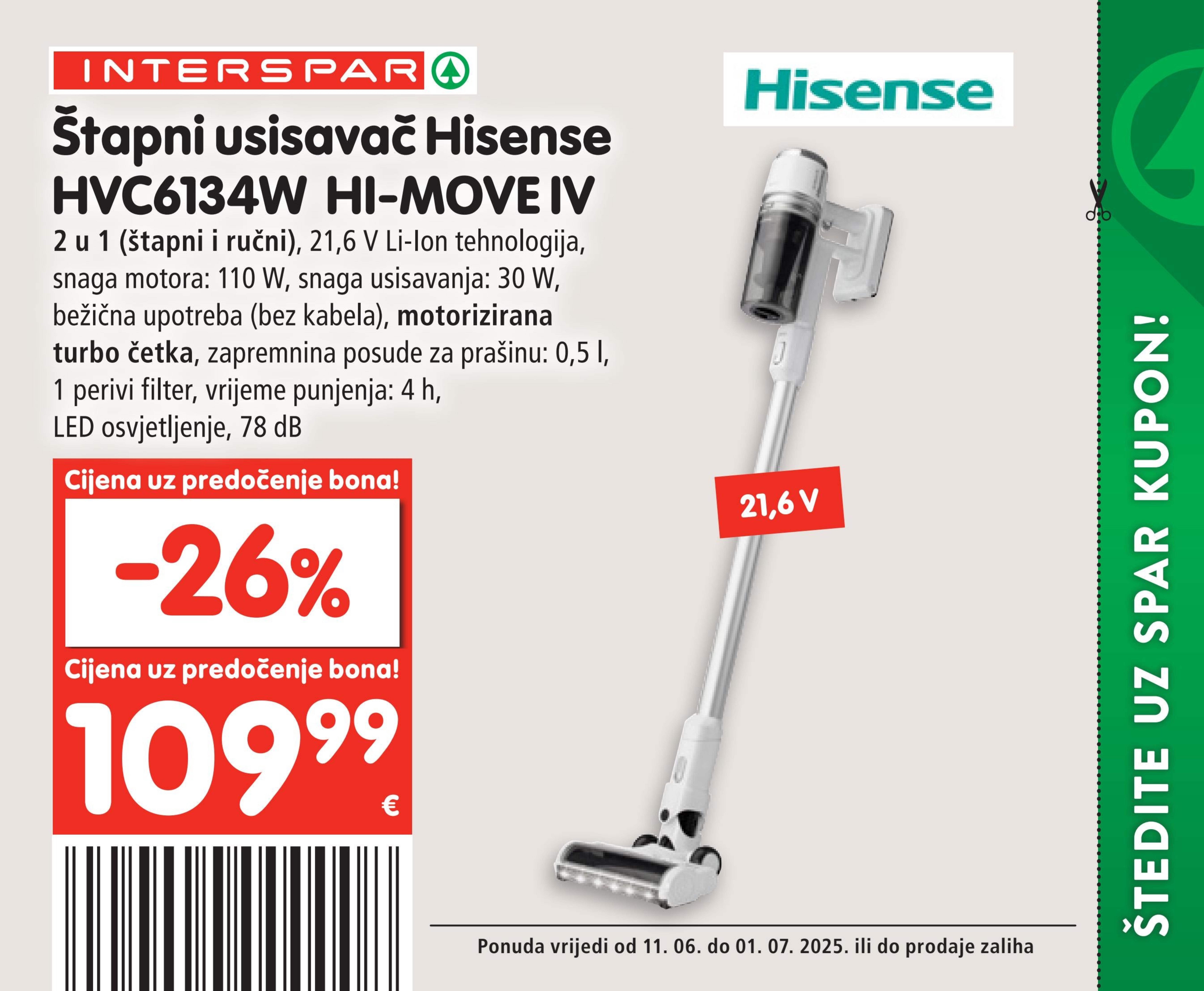 Štapni usisavač hvc6134w hi-move iv