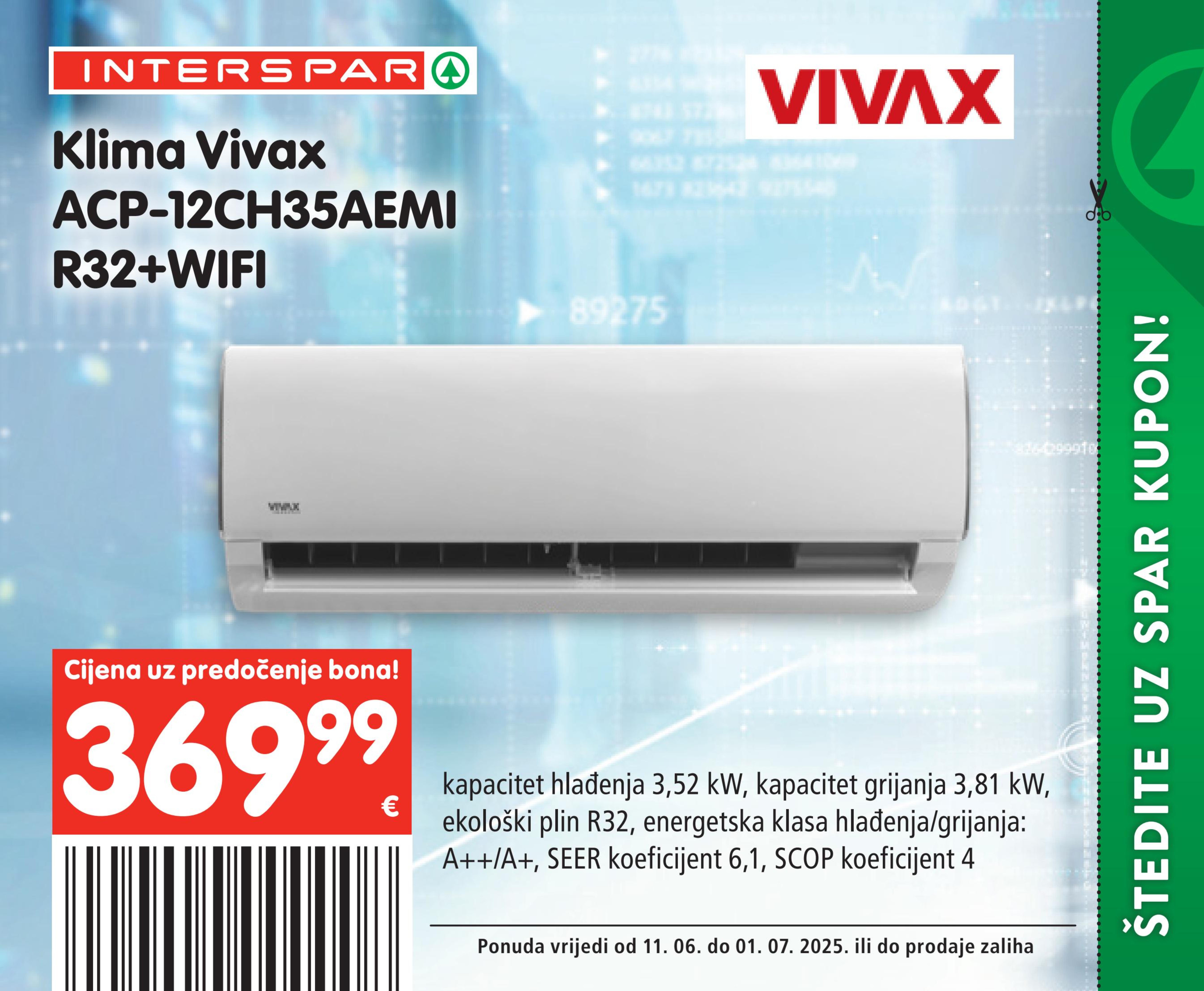 Klima uređaj acp-12ch35aemi r32+wifi