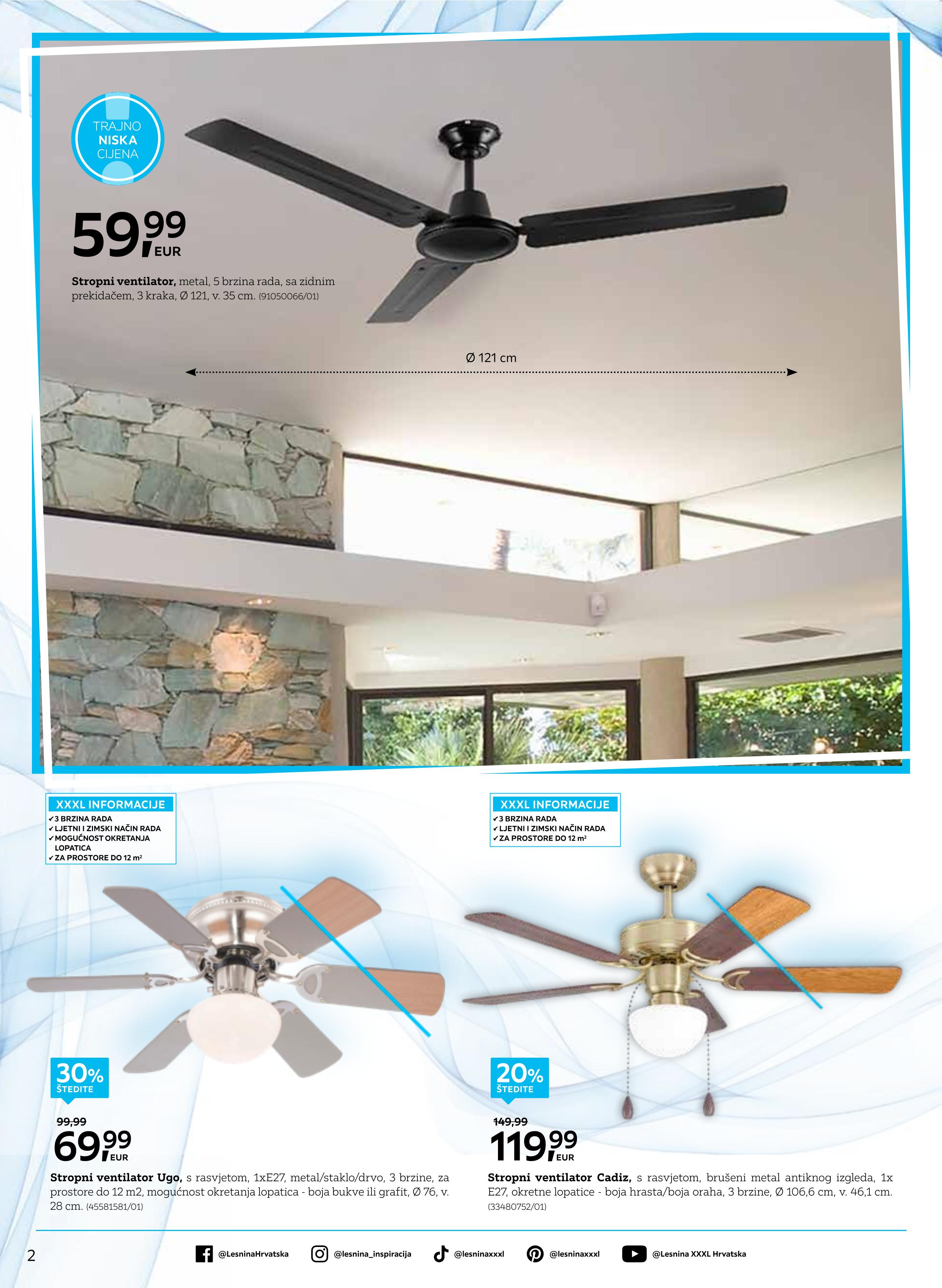 Stropni ventilator ugo