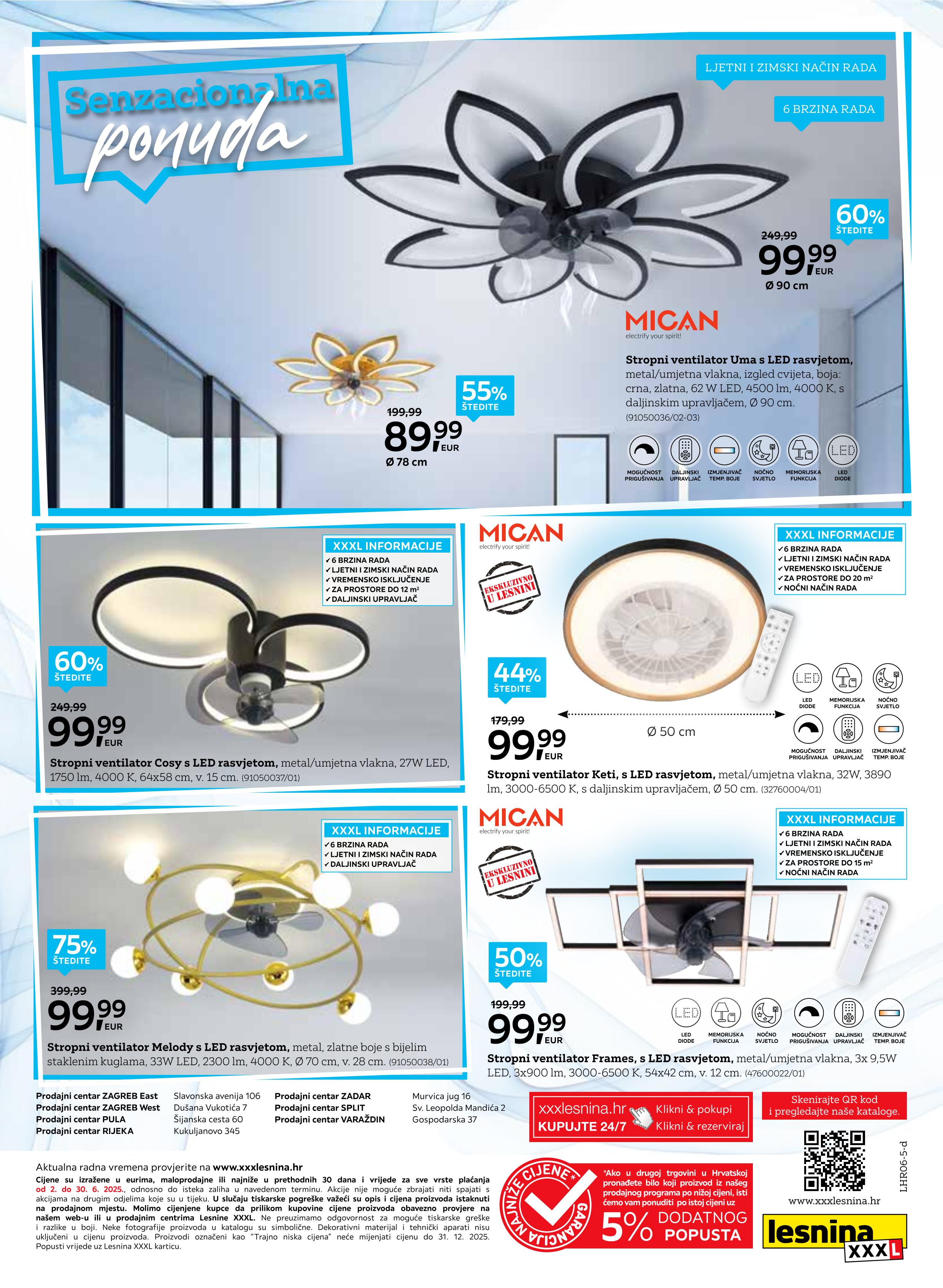Stropni ventilator frames