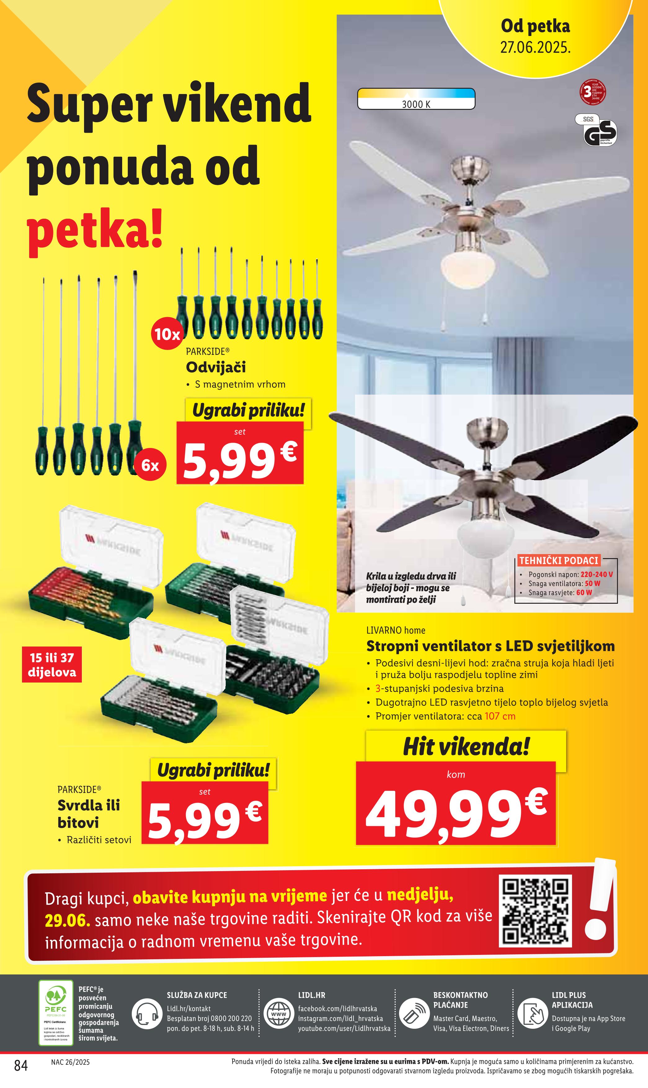 Stropni ventilator s led svjetiljkom
