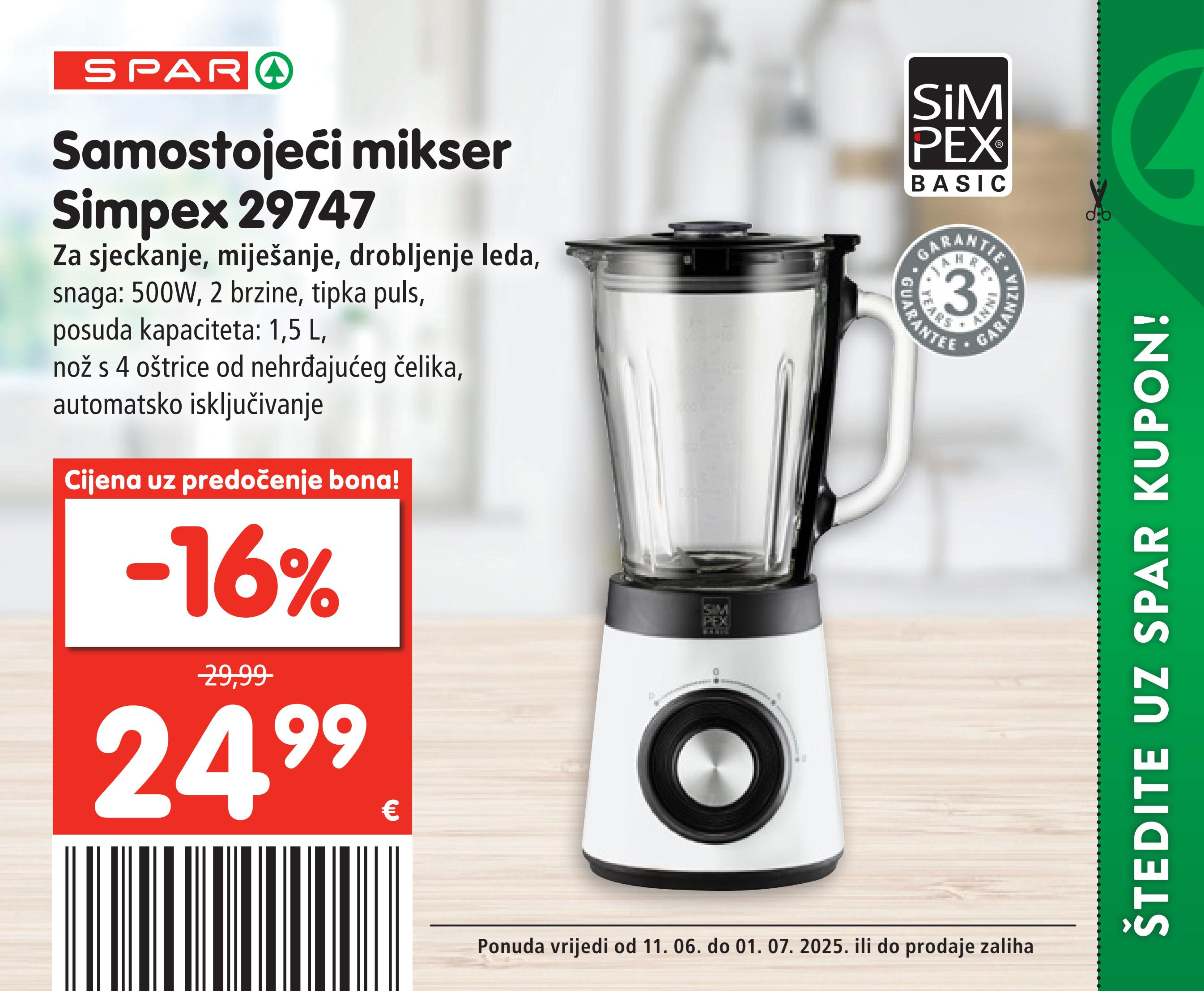 Samostojeći mikser simpex 29747