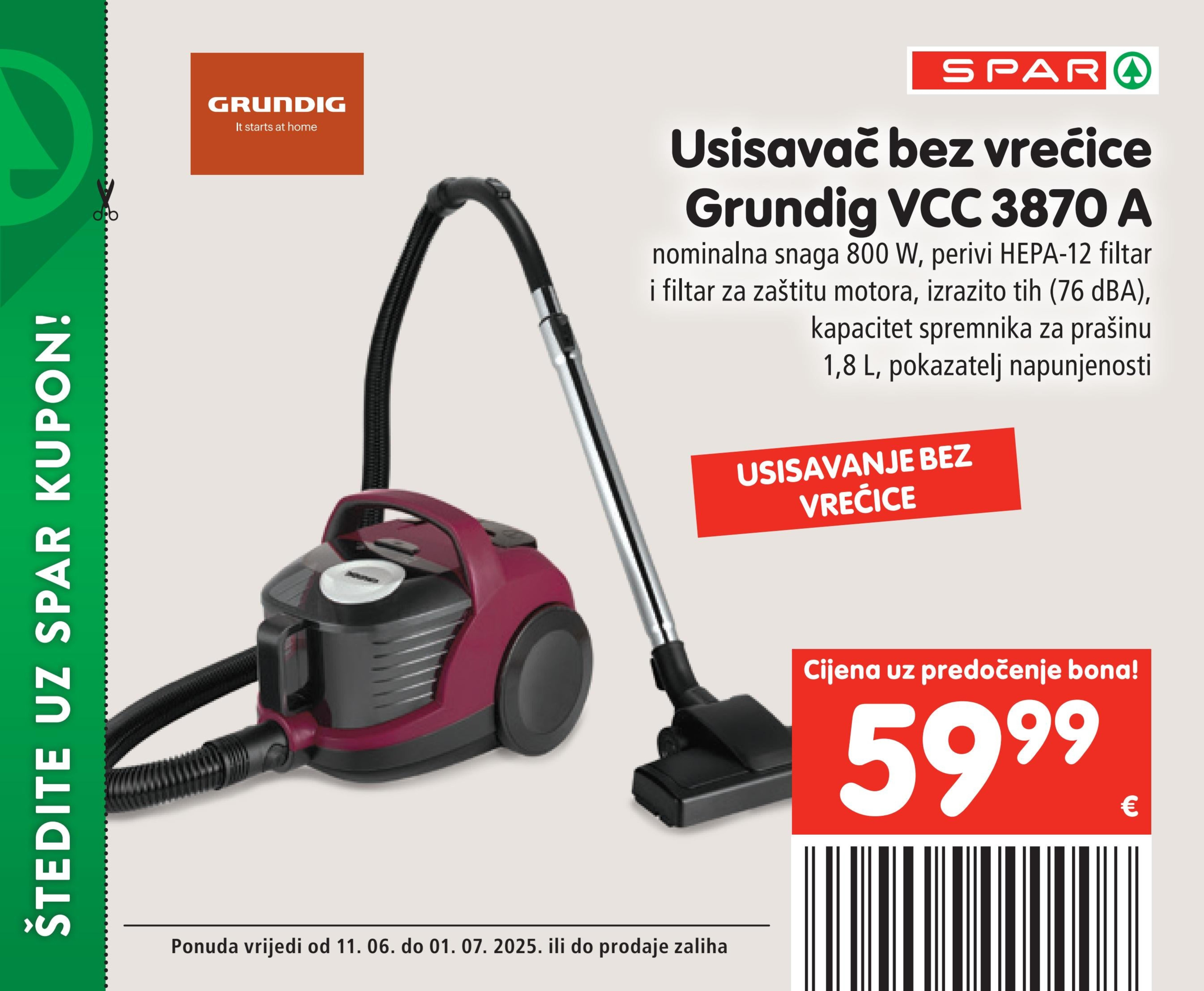 Usisavač bez vrećice vcc 3870 a