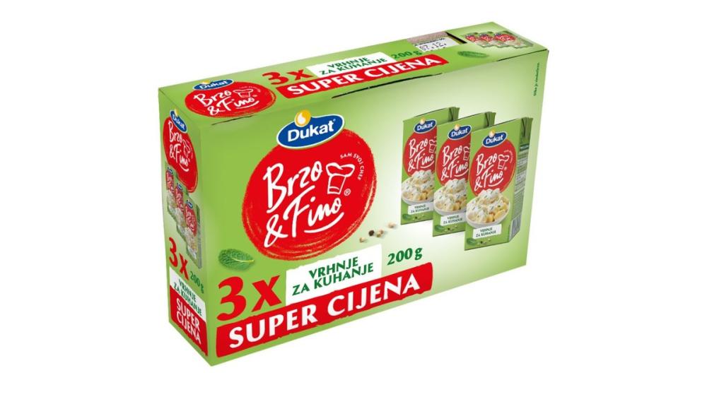 Vrhnje za kuhanje 3x 200 g