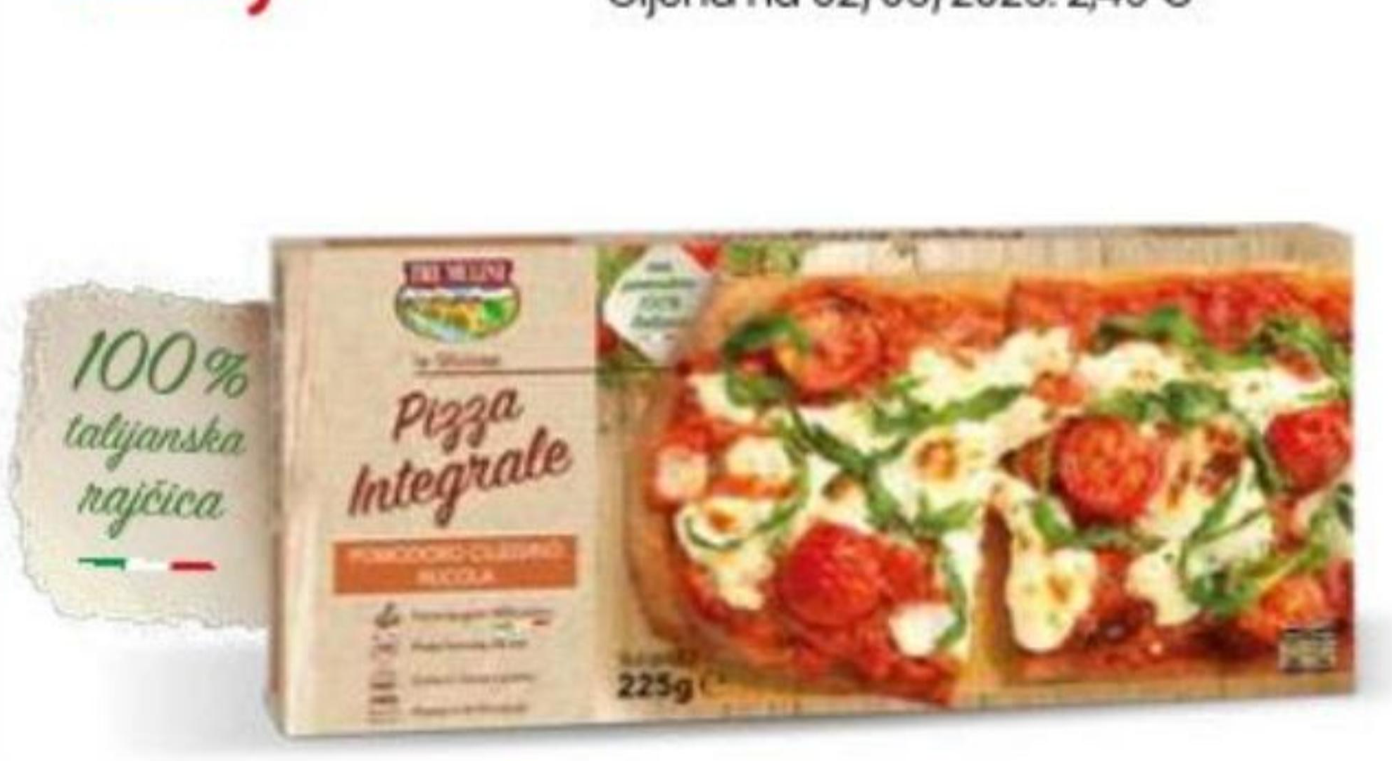 Pizza integralna cherry rajčica i rukola 225 g