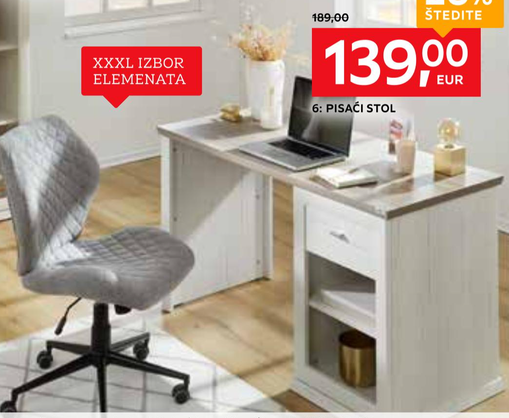 Kutni pisaći stol