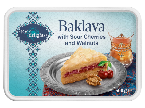 Baklava s orasima i višnjama 500 g