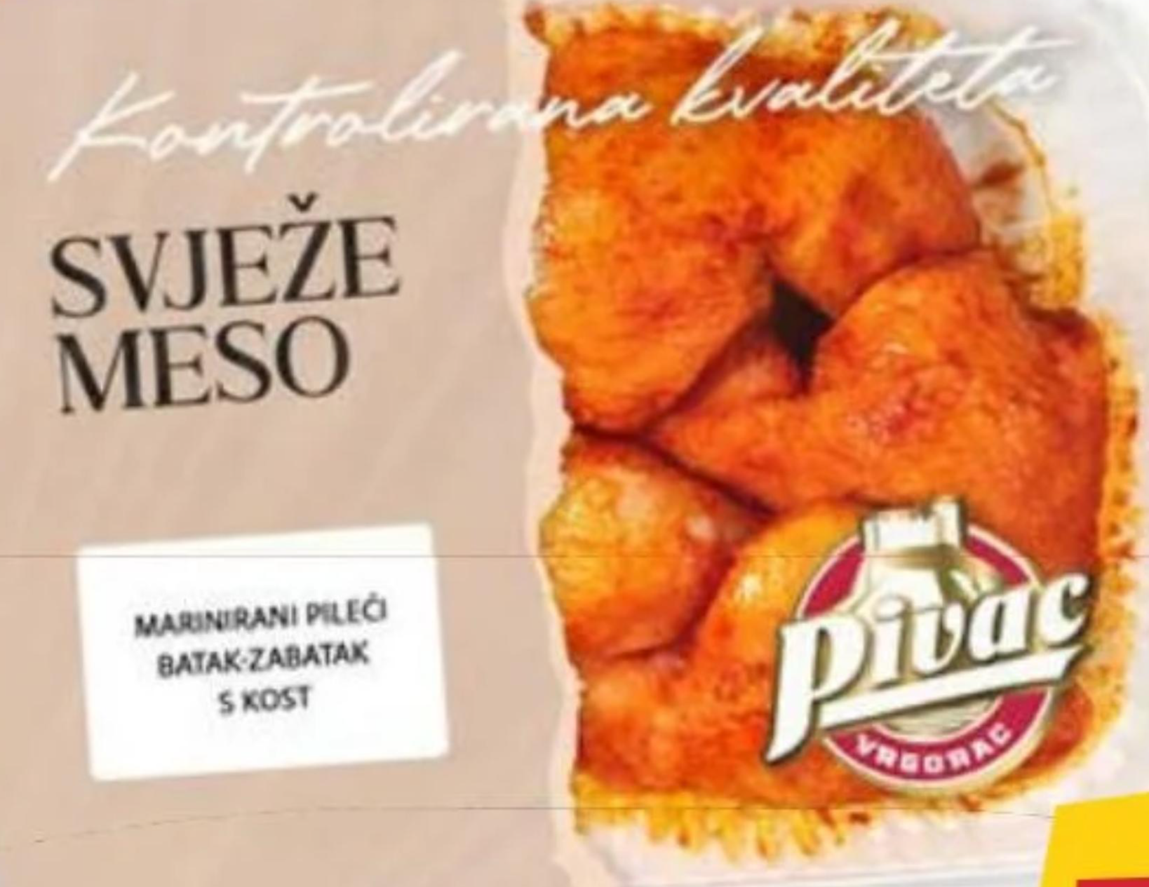 Marinirani pileći batak sa zabatkom Pivac