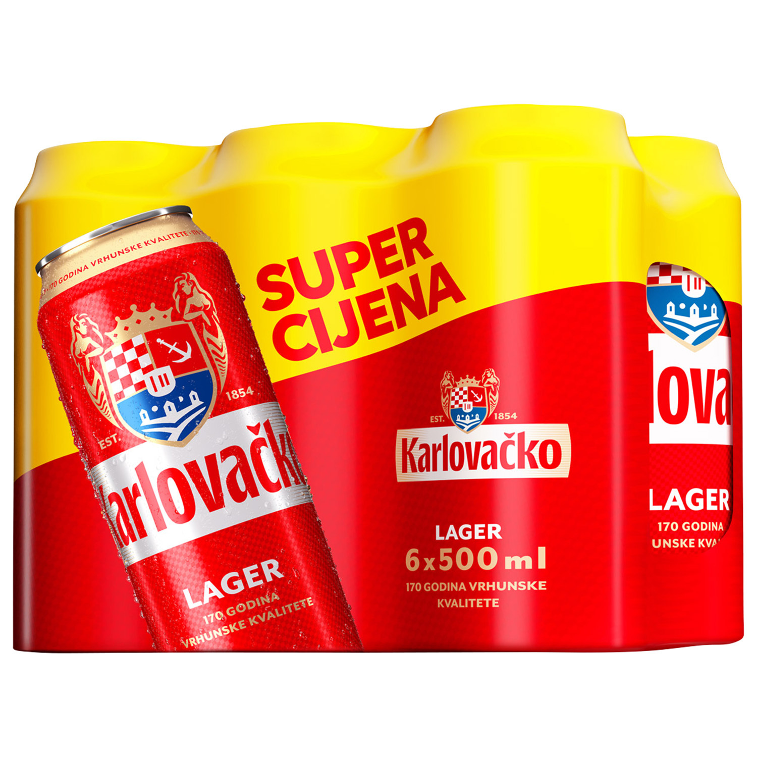 Pivo karlovačko 6 x 0,5 L