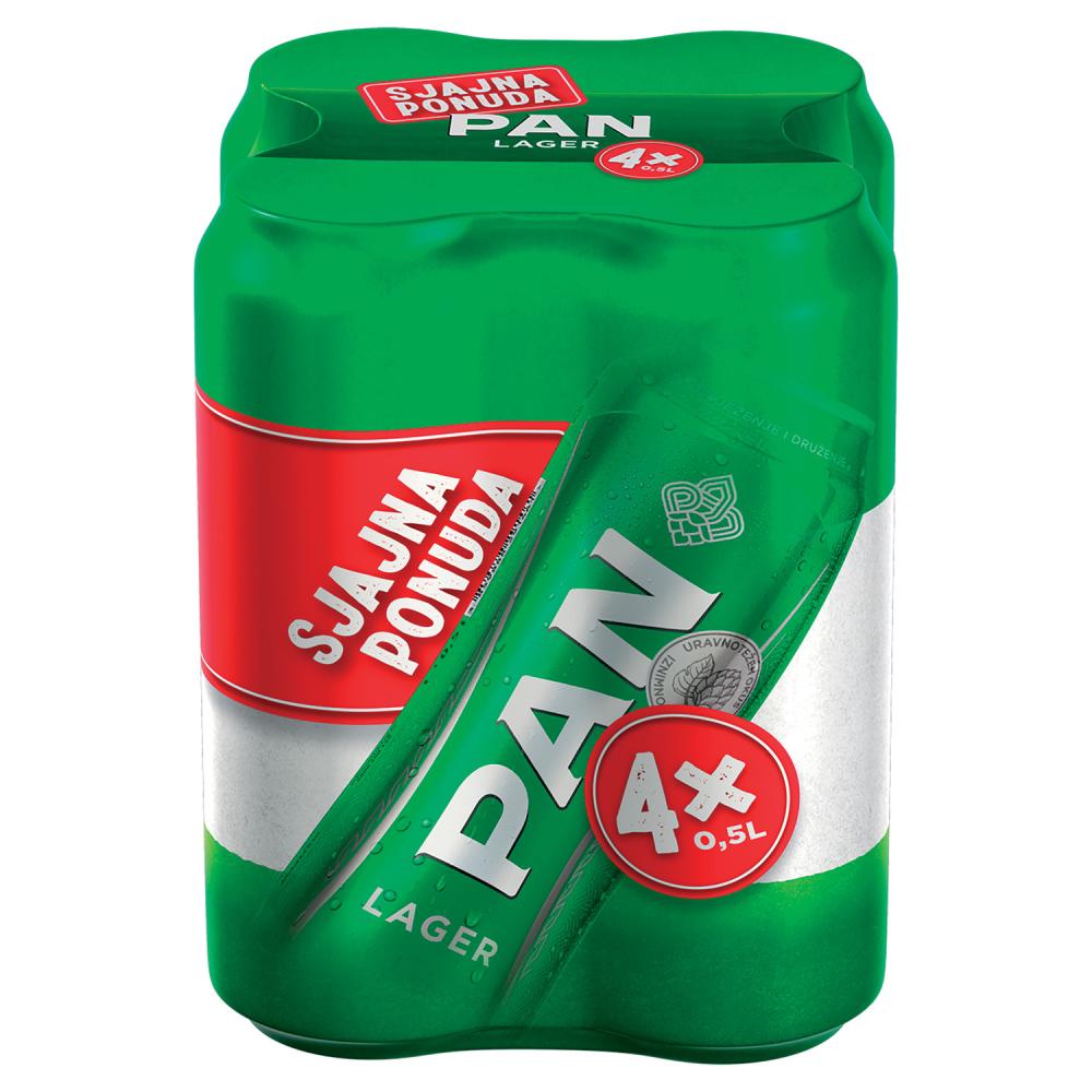 Pivo pan 4 x 0,5 L