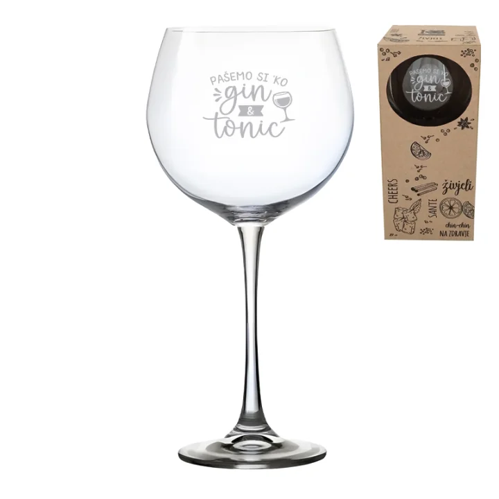 Čaša za gin tonic sa gravurom 1/1