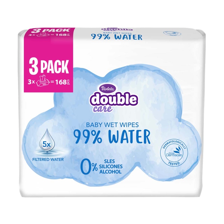 Dječje vlažne maramice 1 pak, 3 x 56 kom Violeta