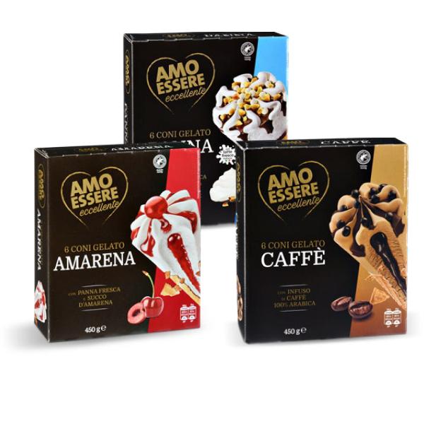 Sladoled kornet 6 KOM, 450 g AMO ESSERE eccellente