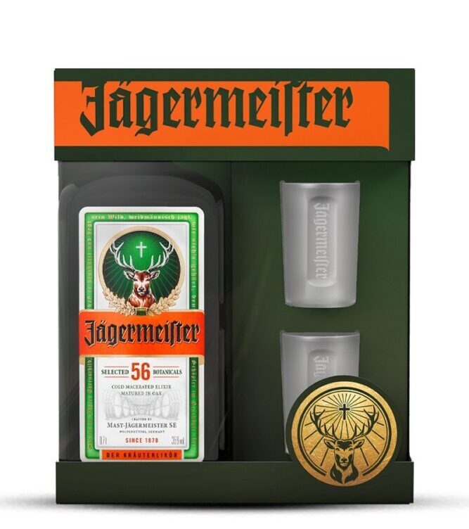 Liker jägermeister 0,7 L + 2 čaše