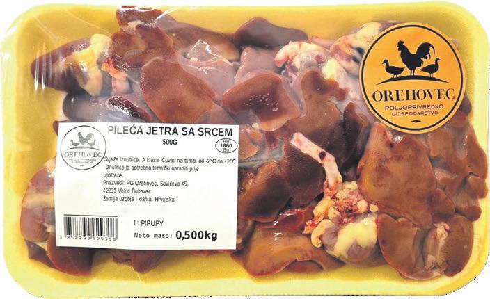 Pileća jetra sa srcem 500g