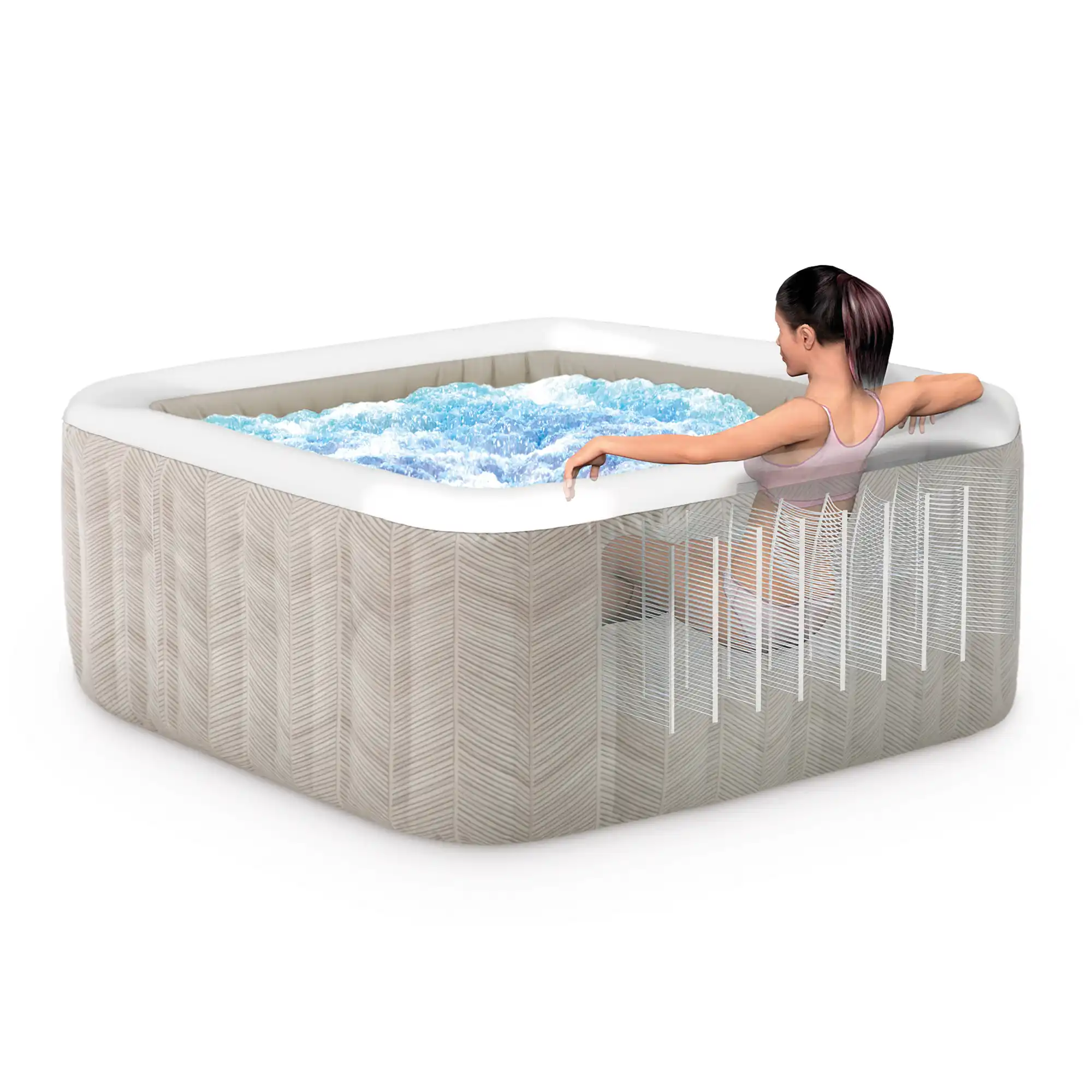 Vrtni jacuzzi chevron 196x71 cm