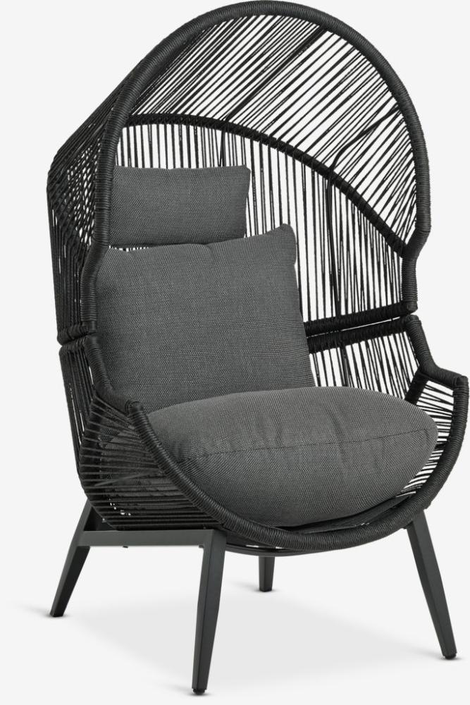 Halvrebene lounge stolica