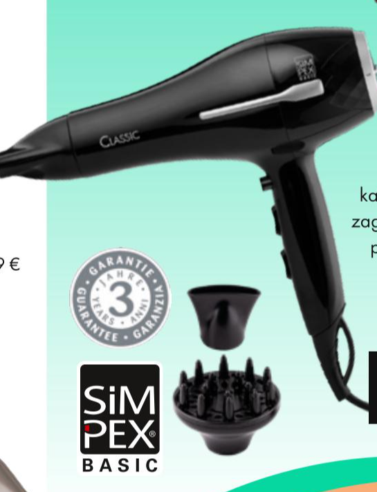 Sušilo za kosu simpex 25321