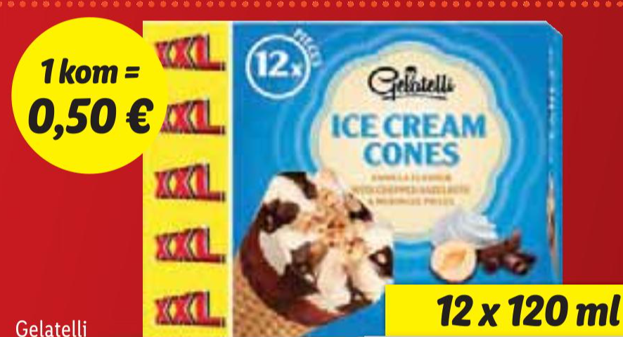 Krem sladoled 12 x 120 ml Gelatelli
