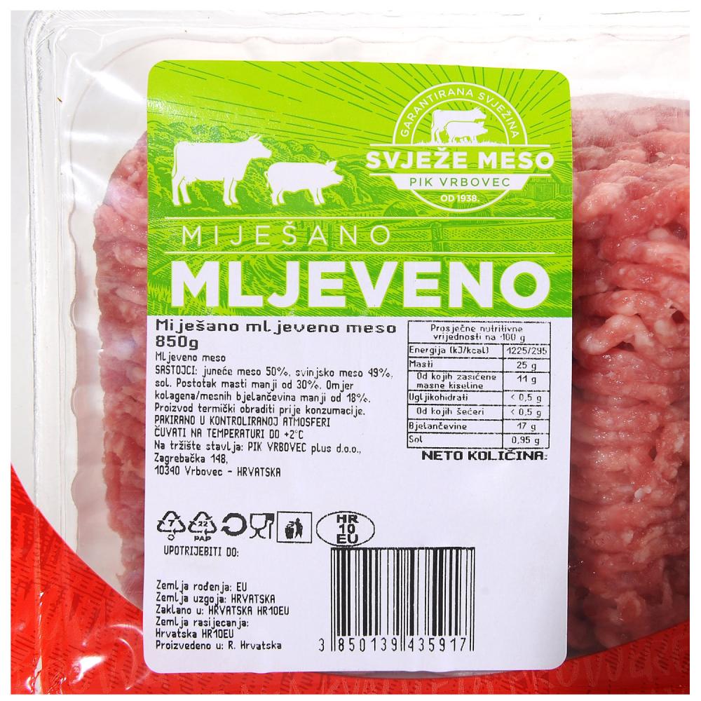 Miješano mljeveno meso 850g Pik Vrbovec