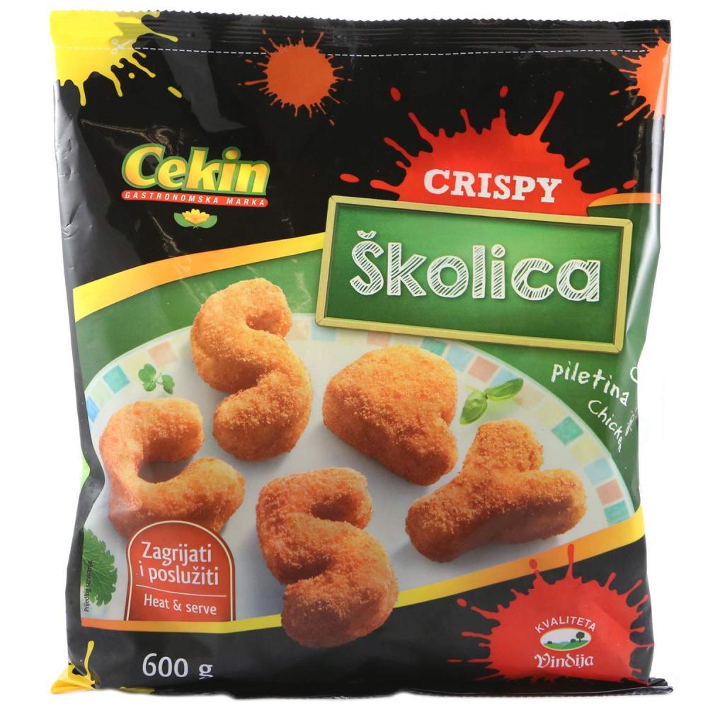 Pileći dinosi, crispy školica, crispy popsići 600g (Dinosi, Školica), 500g (Popsići)