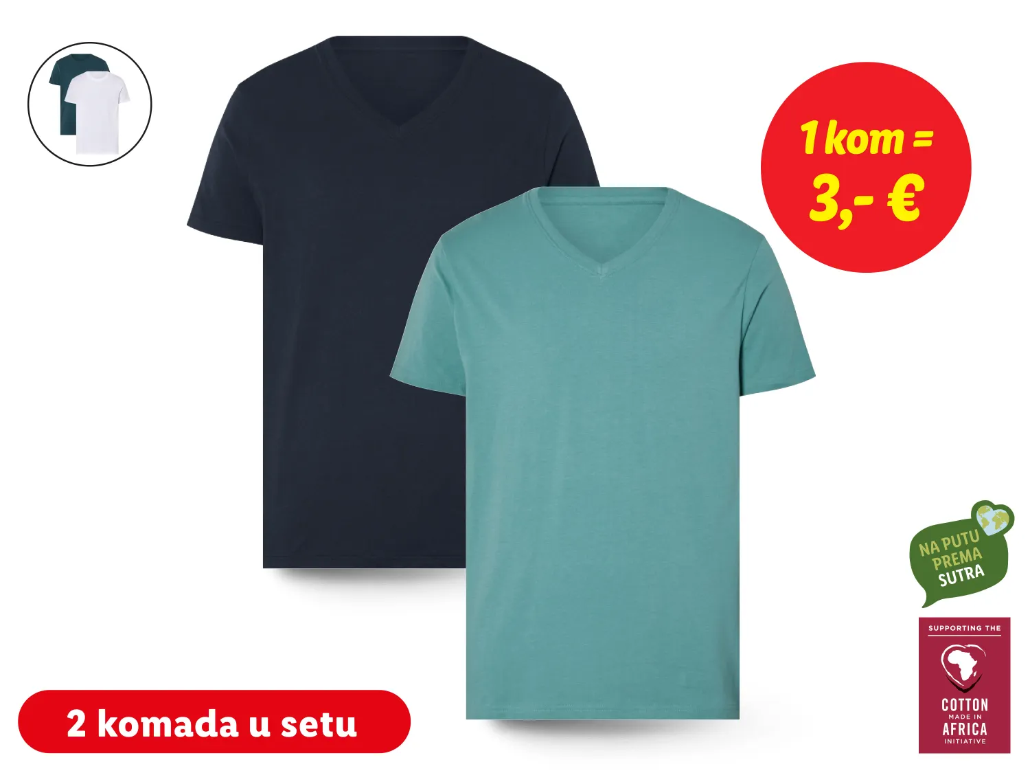 Muške majice 2 komada u setu
