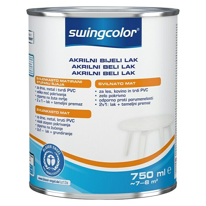 Akrilni bijeli lak 750 ml