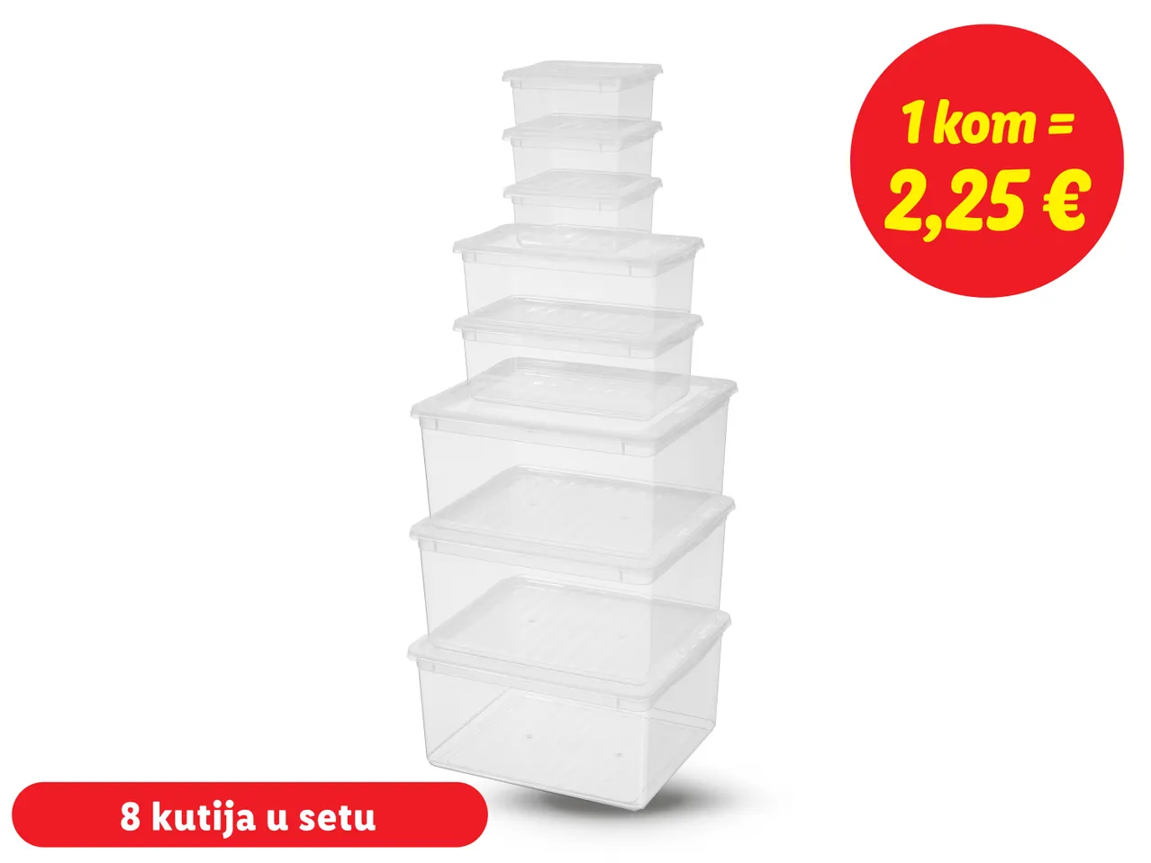 Kutije za pohranjivanje 8 kutija u setu