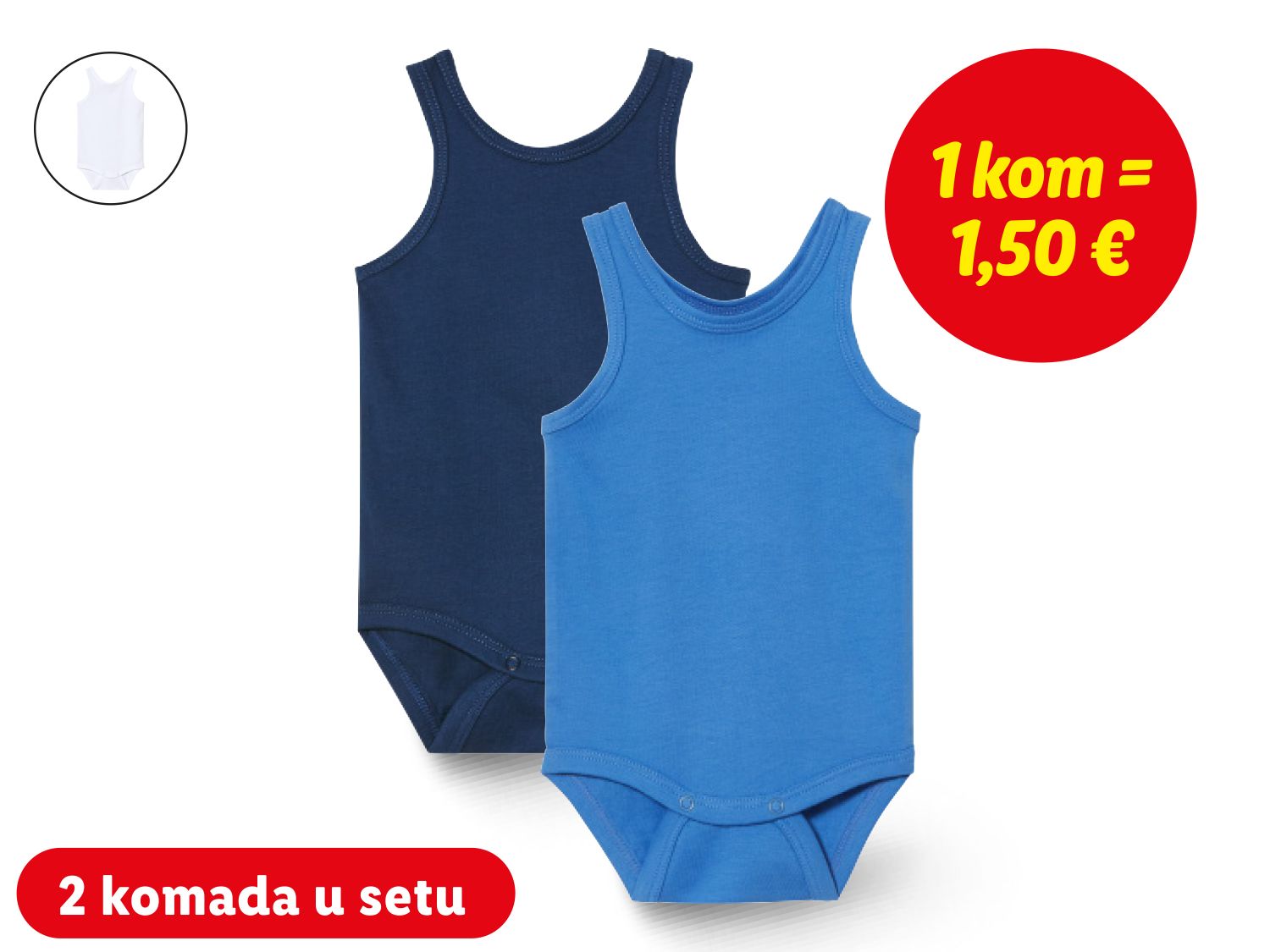 Bodiji za bebe 2 komada u setu