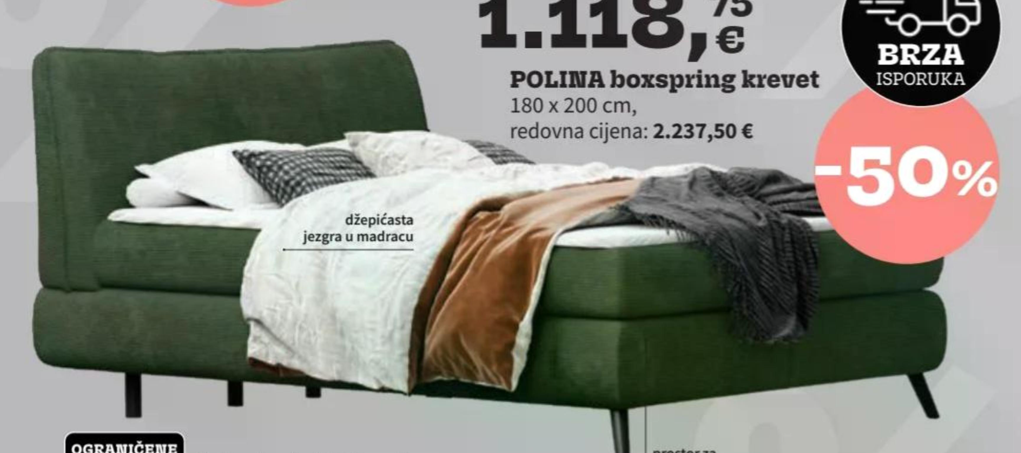 Polina boxspring krevet 180 x 200 cm