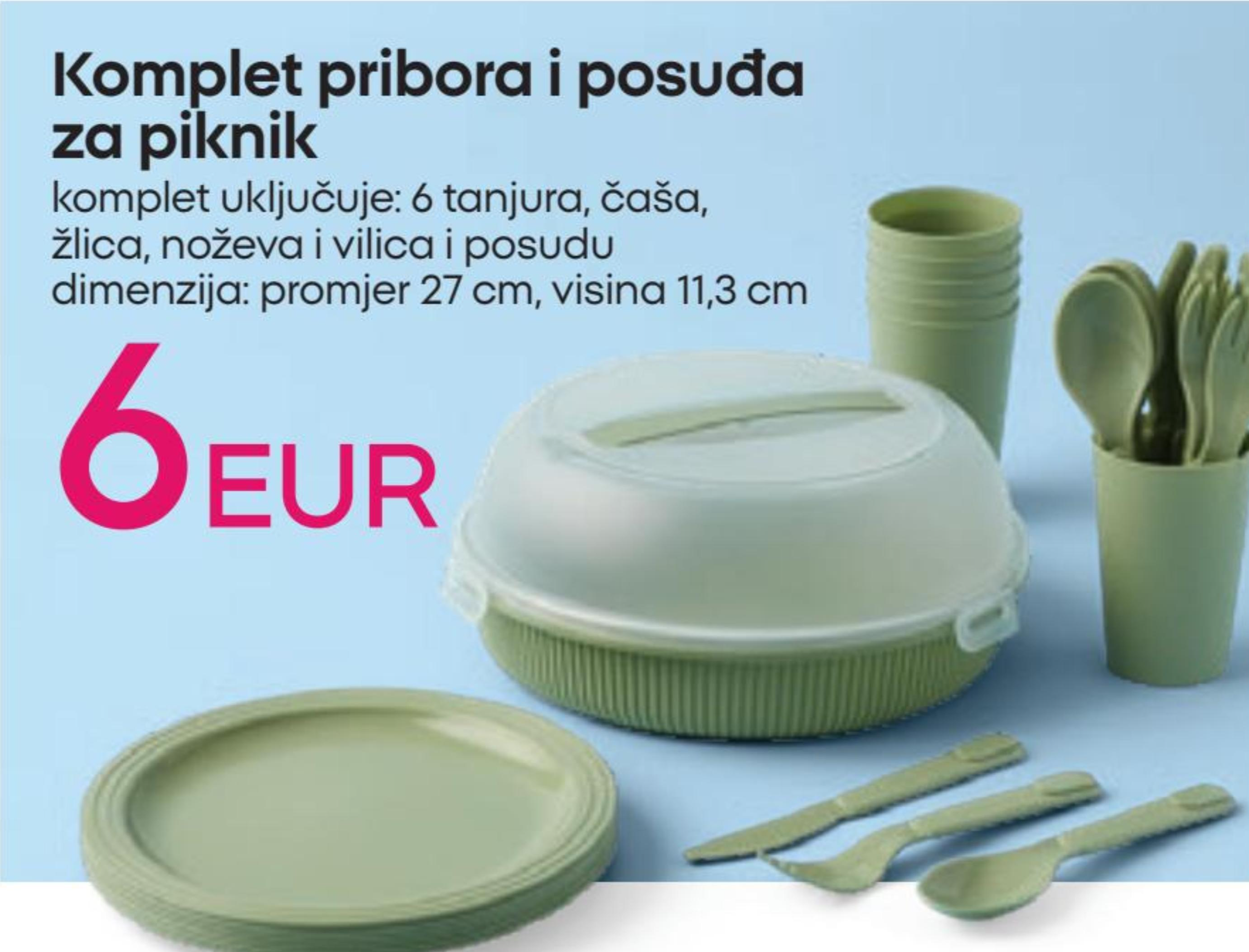 Komplet pribora i posuđa za piknik