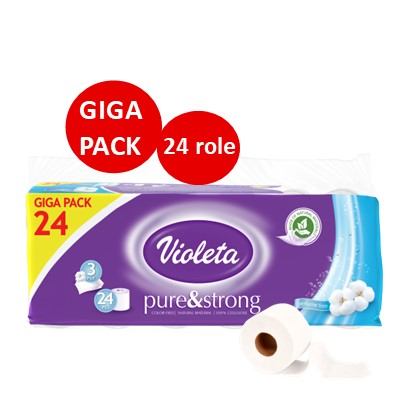 Toaletni papir 24 role, pak Violeta