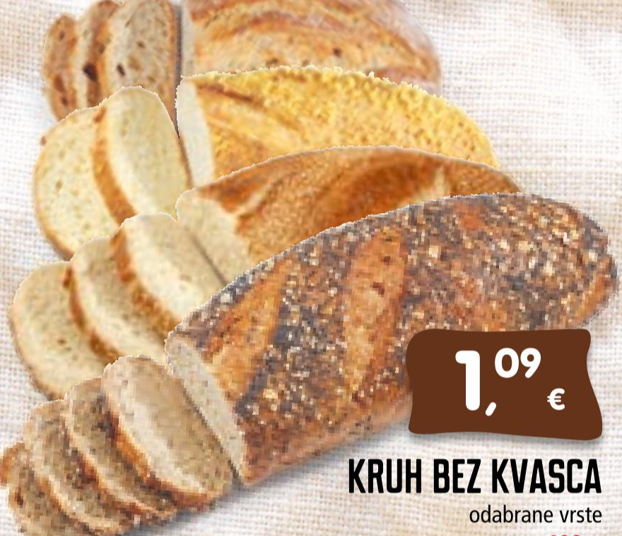 Kruh bez kvasca 400 g