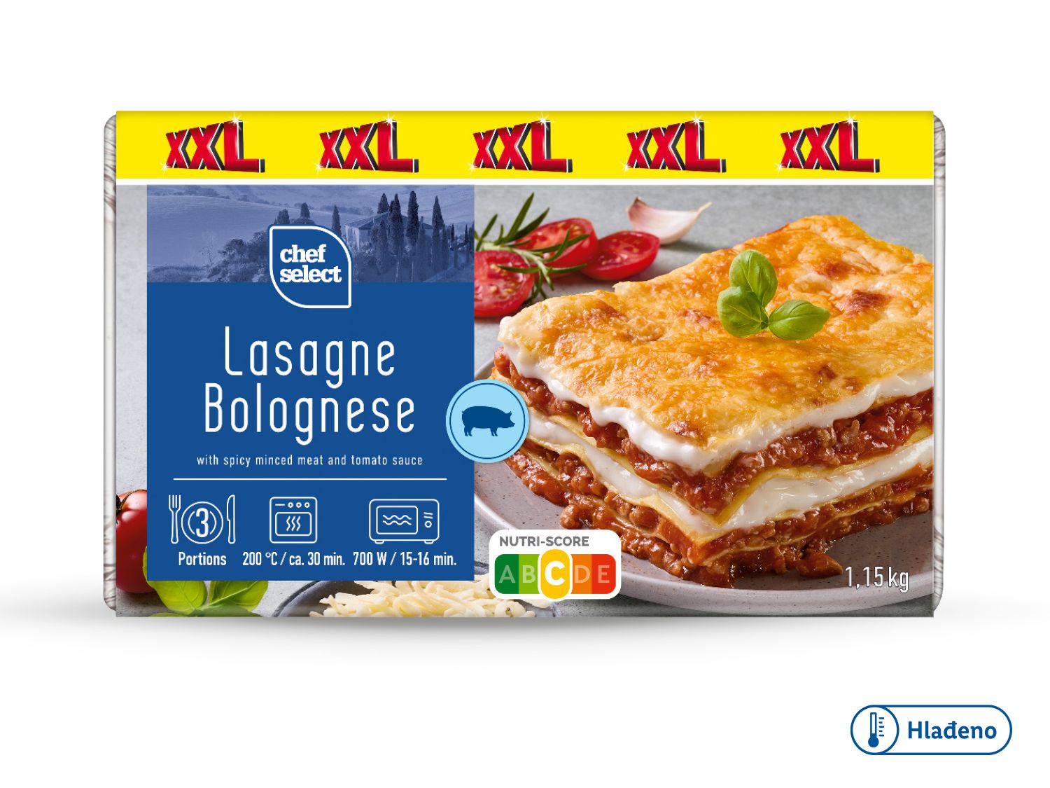 Lasagne bolognese xxl 1,15 kg