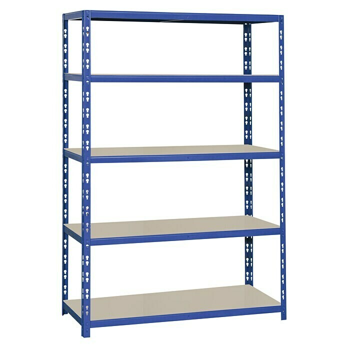 Metalni regal za teški teret 'XL', v 180 x š 120 x dub. 50 cm, 5 polica